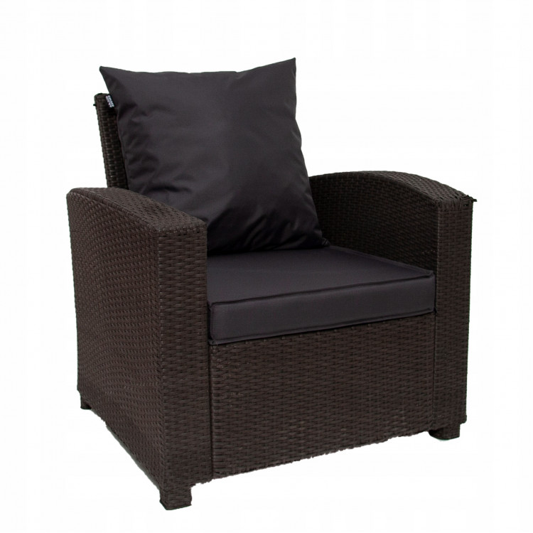 Podsedák na záhradný nábytok Golden Garden GG103 55/60/8cm + vankúš 55/50cm čierna